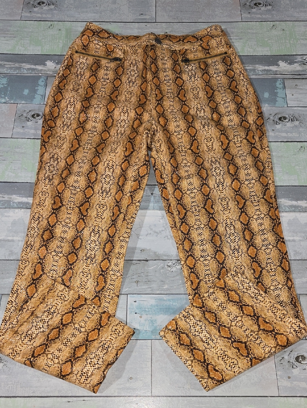 Free People Animal Print Snake Skin Pants Size 2